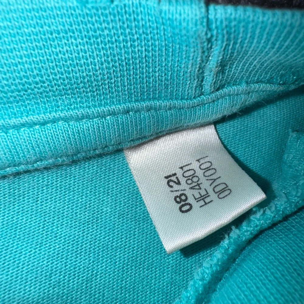 Adidas Mens XL‎ Teal Blue Wavy Graphic T-Shirt HE4801